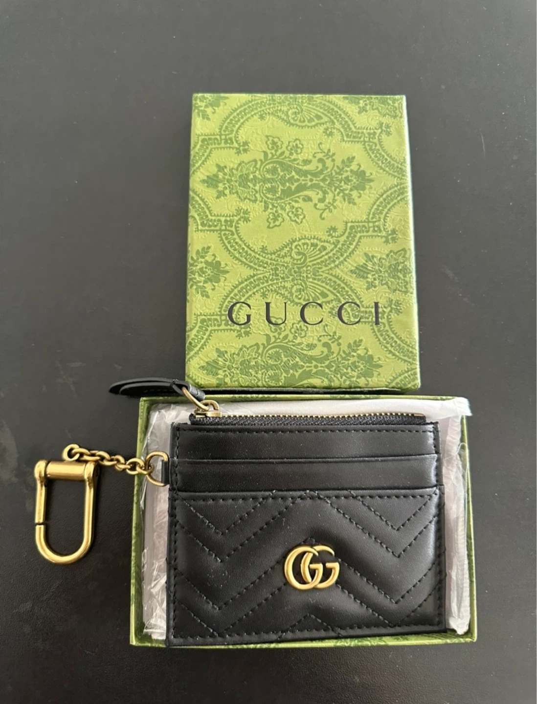 Designer Quilted Marmont Card Case with Zipper - photo 3