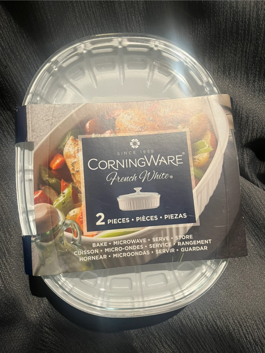 CorningWare French White 2-Piece Baking Dish Set