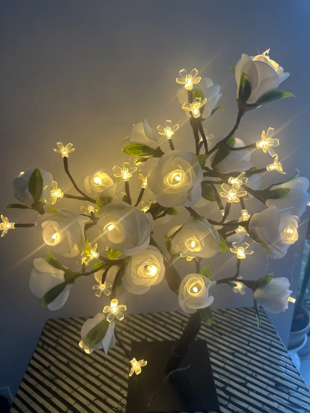 White Rose Tree Light Lamp - photo 2