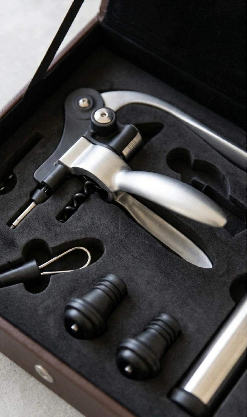 Leather Wine Gift Set and Tools - photo 2