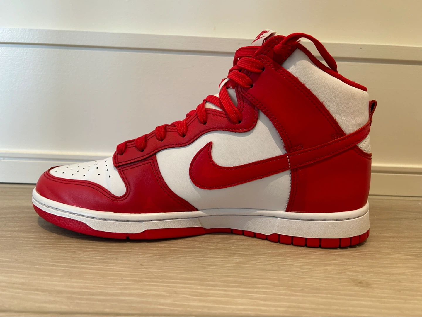 Nike Dunk High Red White Sneakers