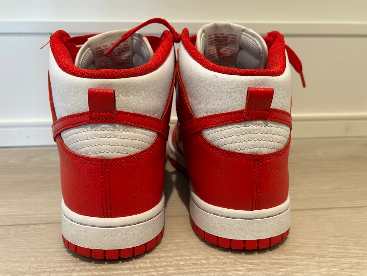 Nike Dunk High Red White Sneakers - photo 5