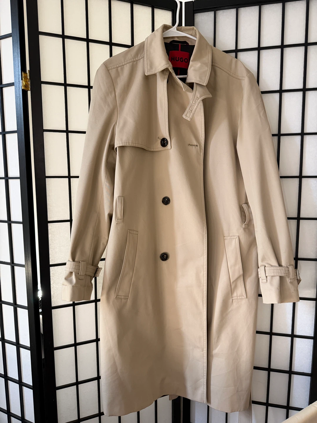 Men’s Hugo Boss Tan Trench Coat - photo 3