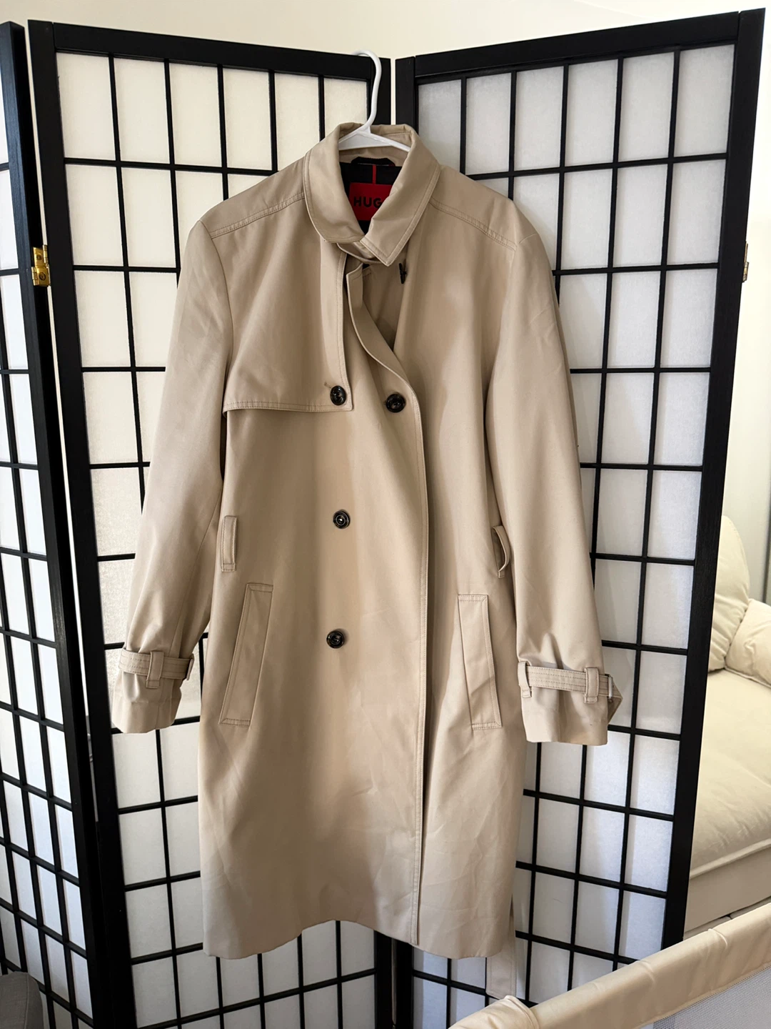 Men’s Hugo Boss Tan Trench Coat - photo 2