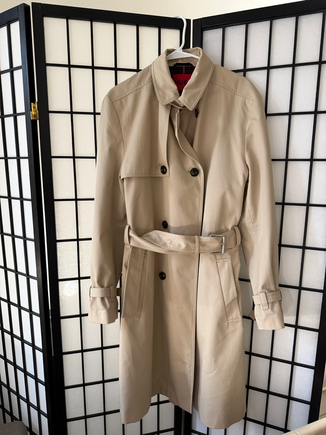 Men’s Hugo Boss Tan Trench Coat