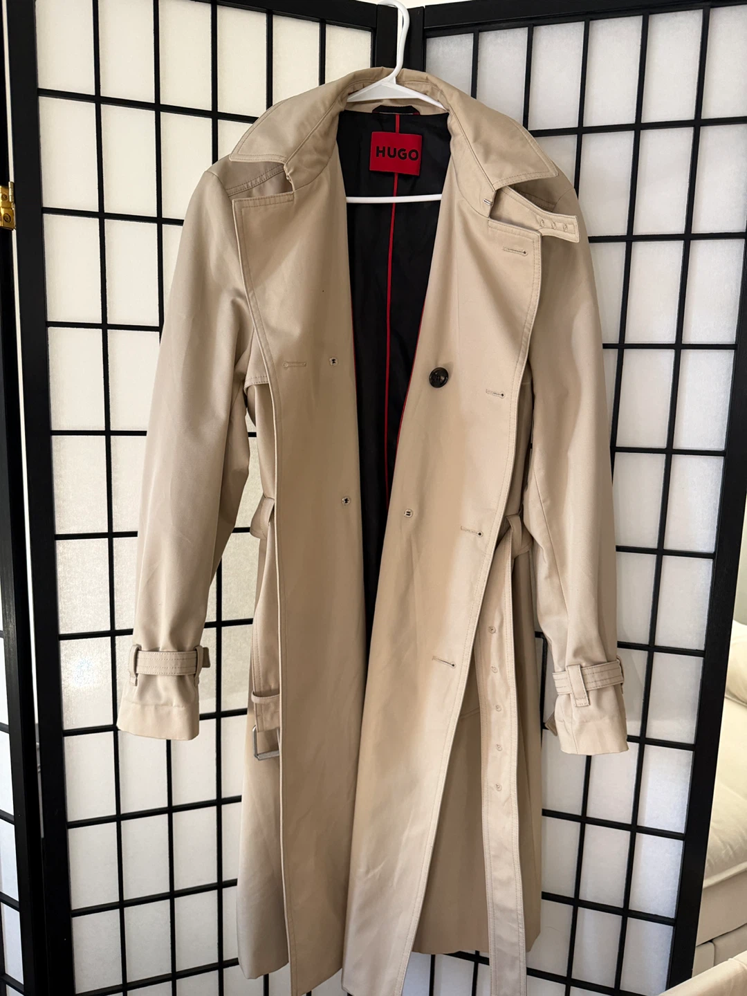 Men’s Hugo Boss Tan Trench Coat - photo 4