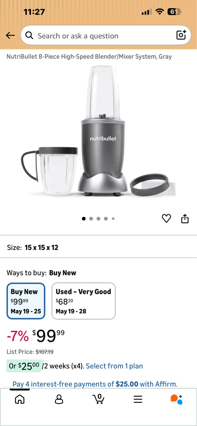 NutriBullet 600W High-Speed Blender | Upgraded Large Cup Set - photo 5