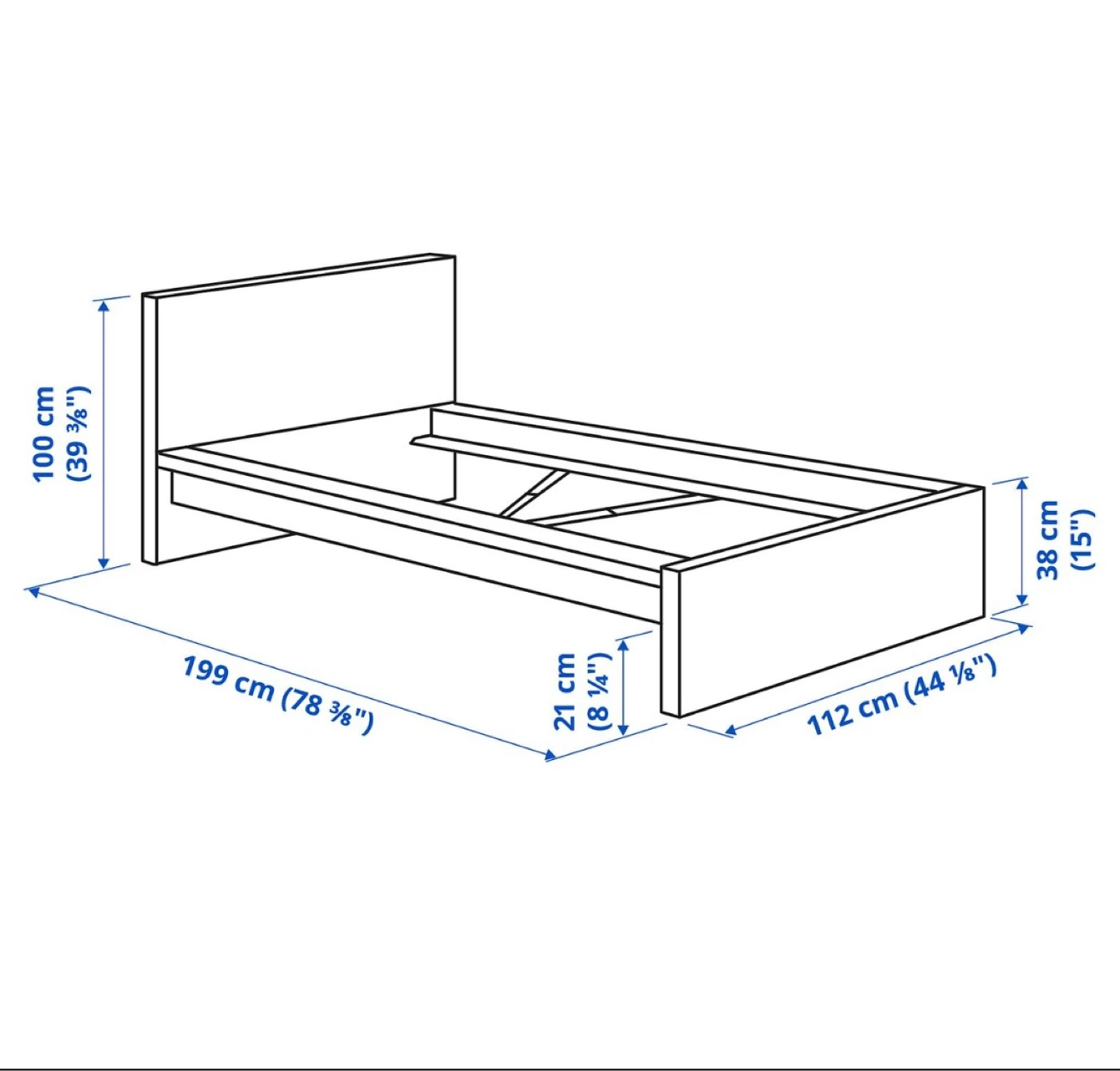 IKEA White Single Bed Frame - photo 2