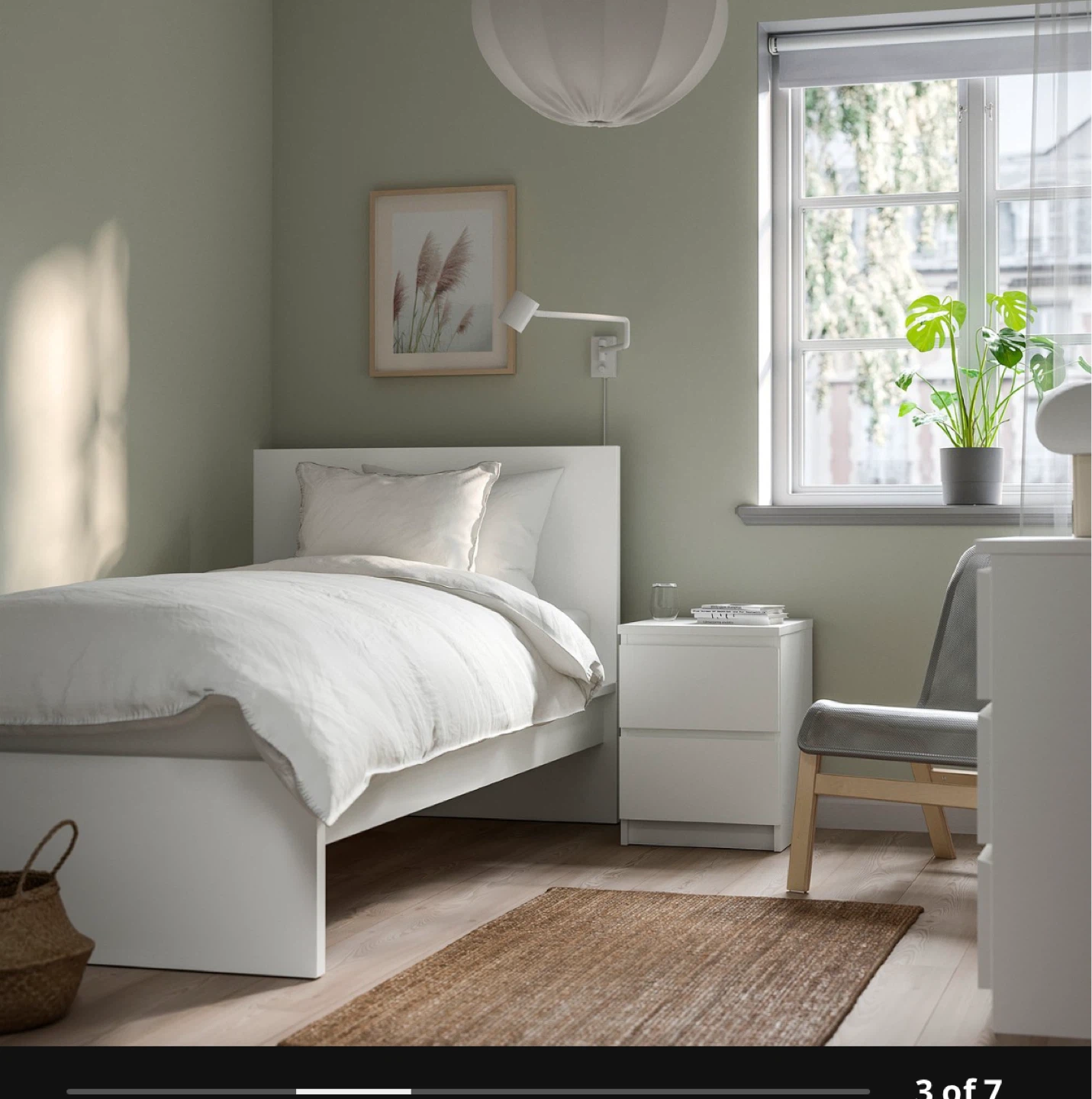 IKEA White Single Bed Frame - photo 3
