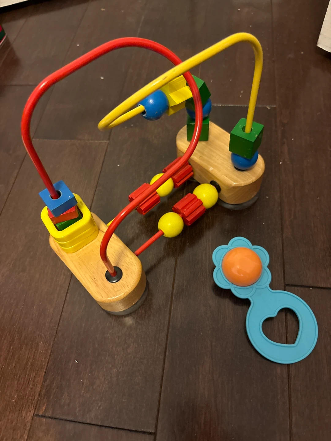 Wooden Bead Maze Toy with Rattle