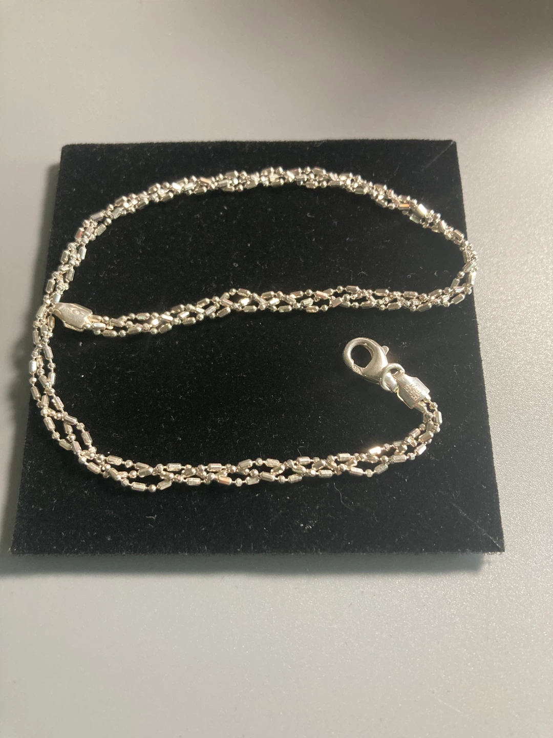 Sterling Silver Ankle Bracelet, New 10” in length - photo 2