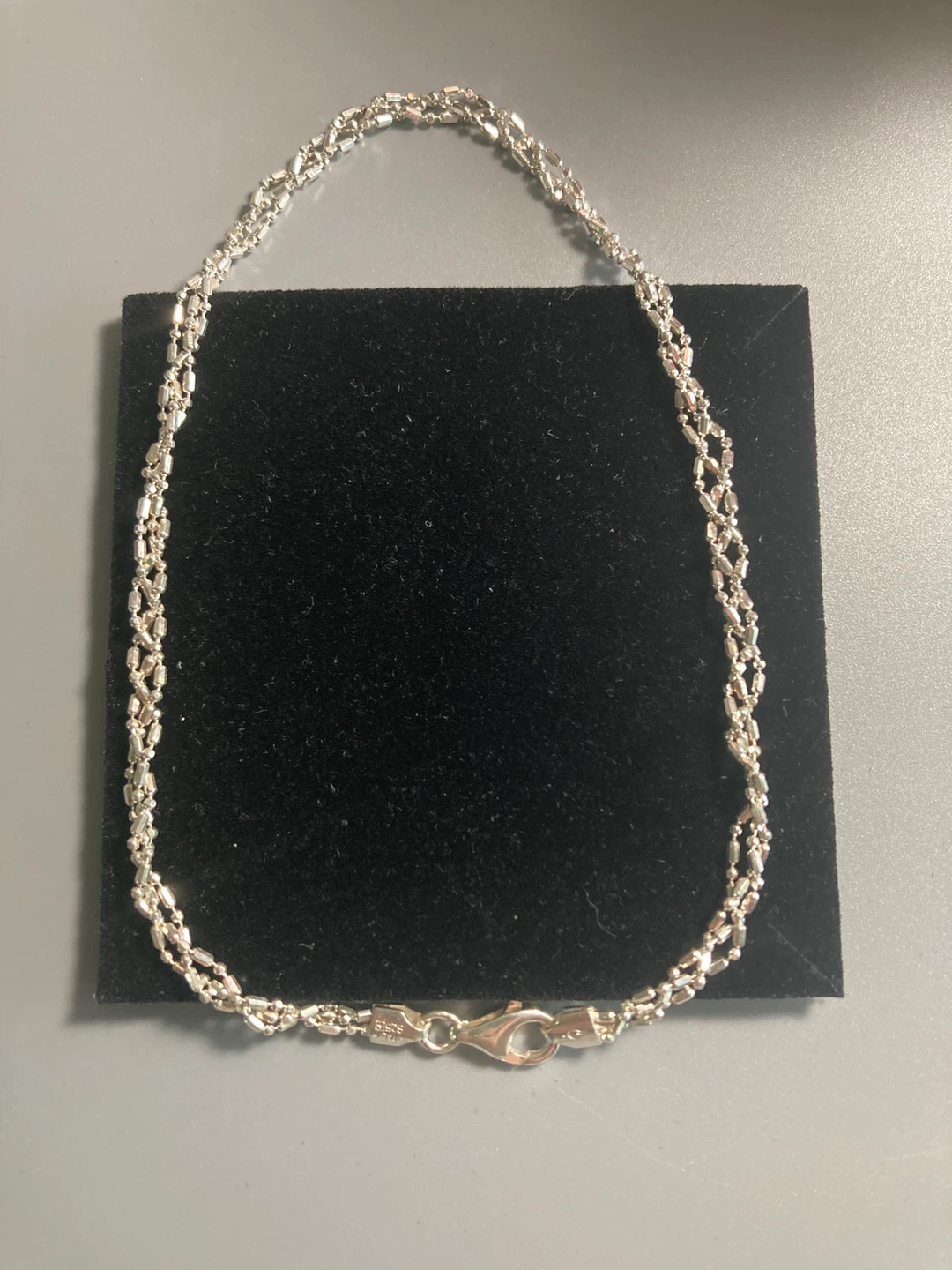 Sterling Silver Ankle Bracelet, New 10” in length