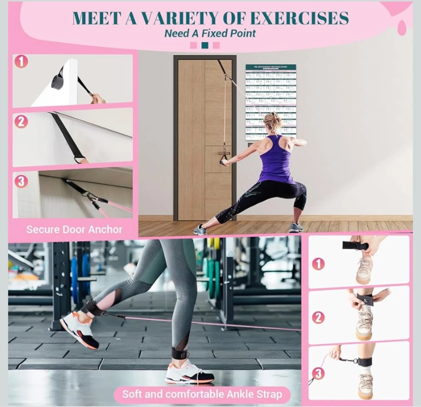 New Pilates Yoga Bar Kit with Resistance Bands - photo 5