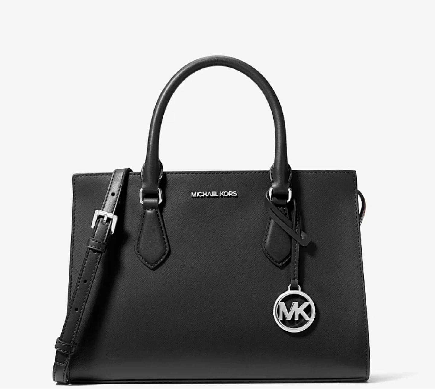 Michael Kors Black Leather Satchel Bag