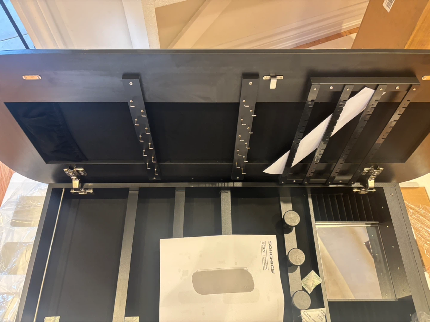 Black Jewelry Storage Cabinet with Mirror - photo 5