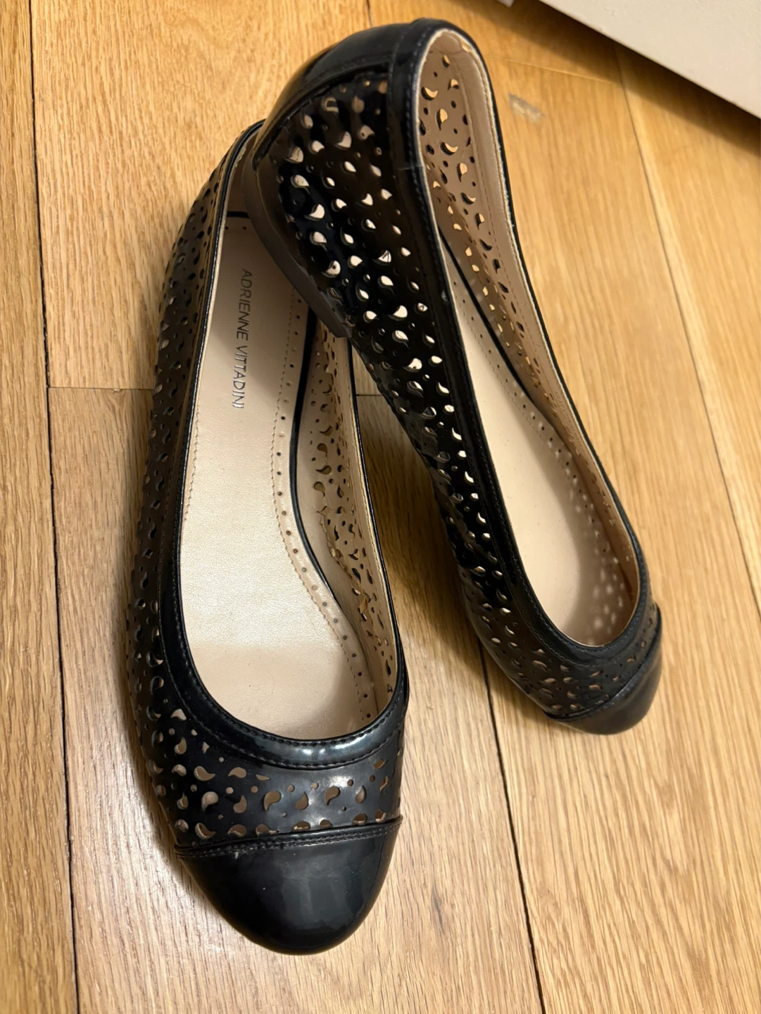 Adrienne Vittadini Black Perforated Ballet Flats - photo 2