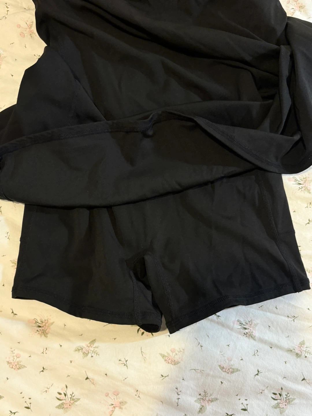 Black Athletic Skirt Dress with Built-in Shorts - photo 2