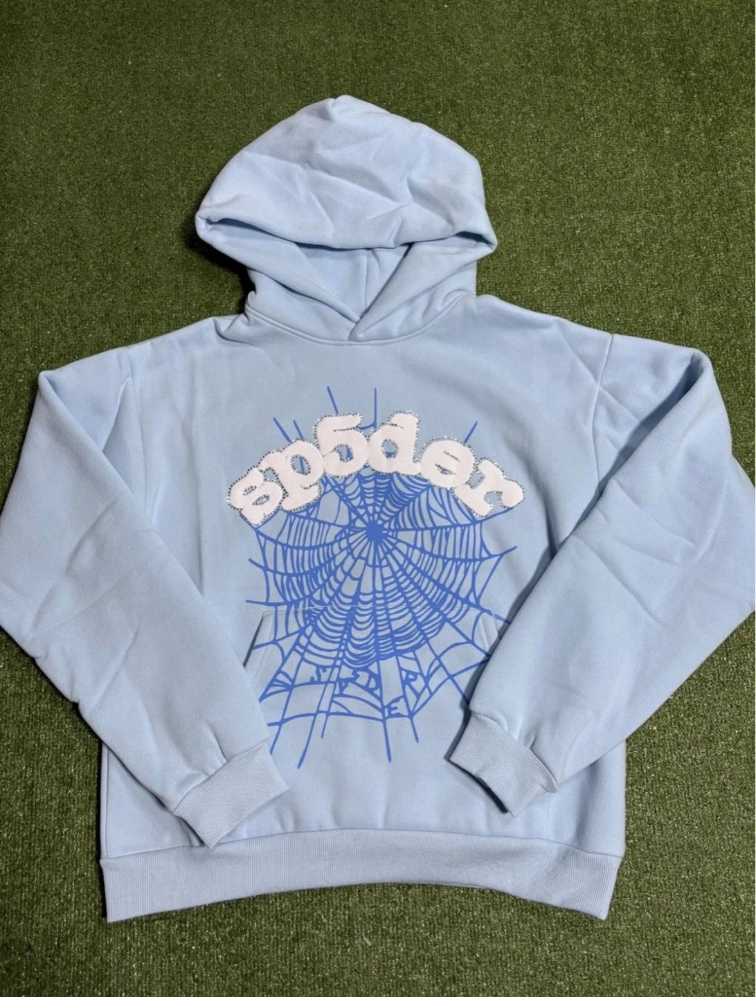 Spider Worldwide Hoodie Light Blue Size M
