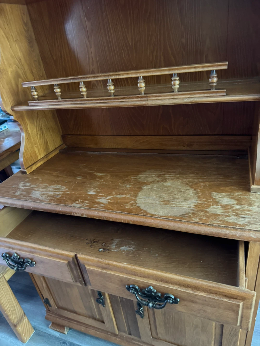 Wooden Hutch with Display Shelves - photo 2