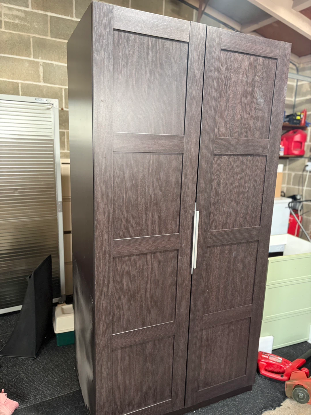 Dark Double Door Wardrobe with Drawers - photo 3