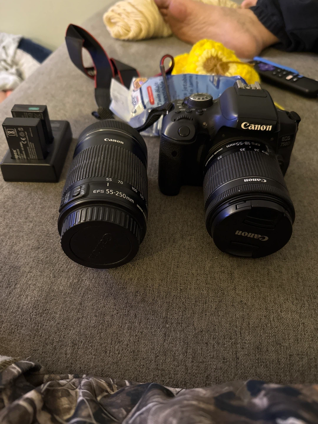 Canon EOS 750D DSLR Camera with 18-55mm and 55-250mm Lenses