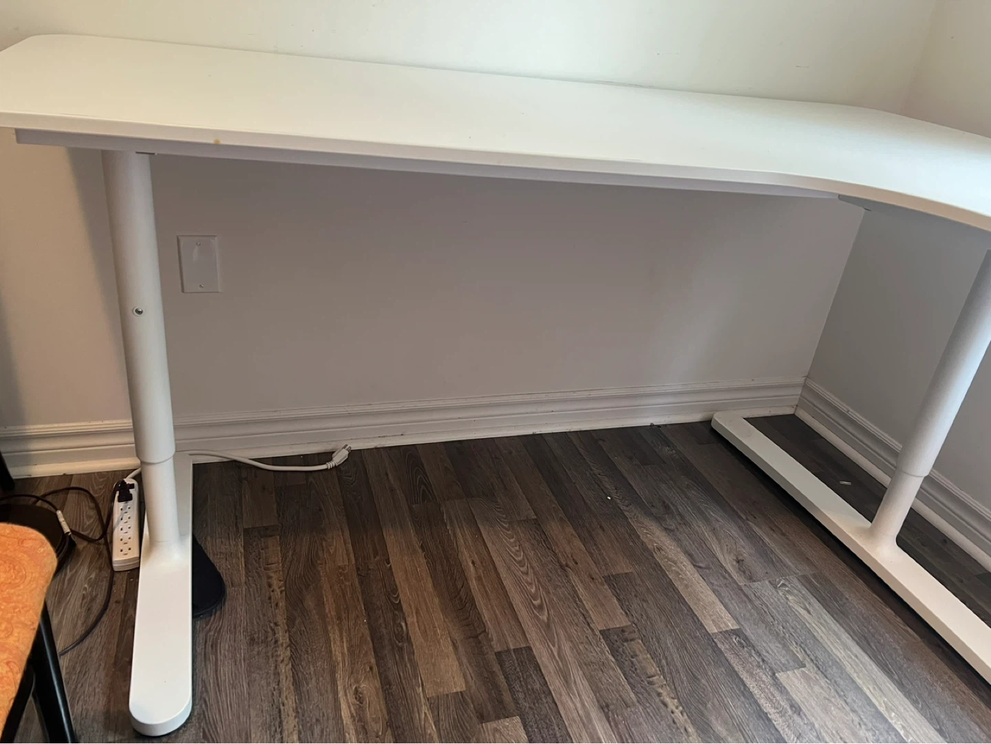 Adjustable White L-Shaped Standing Desk - photo 5