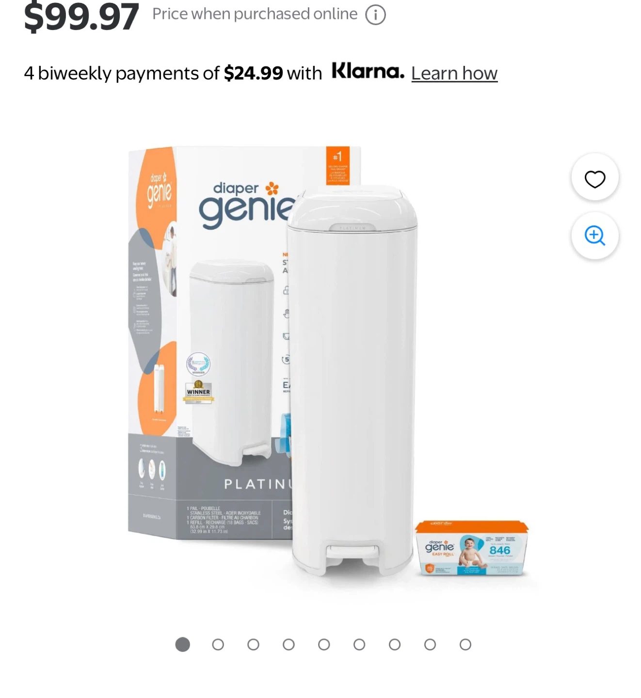 Diaper Genie Platinum Diaper Pail with Refill - photo 3