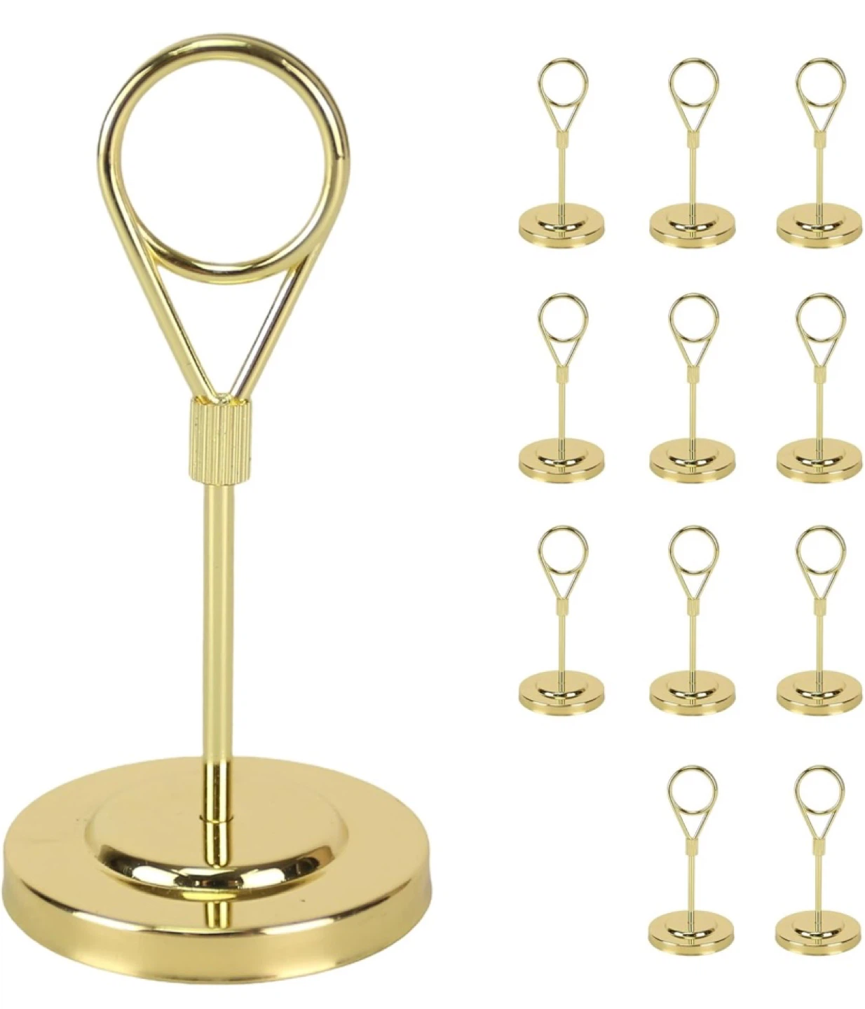 New 12pcs Gold Premium Table Place Card Holders Weighted Base - photo 2