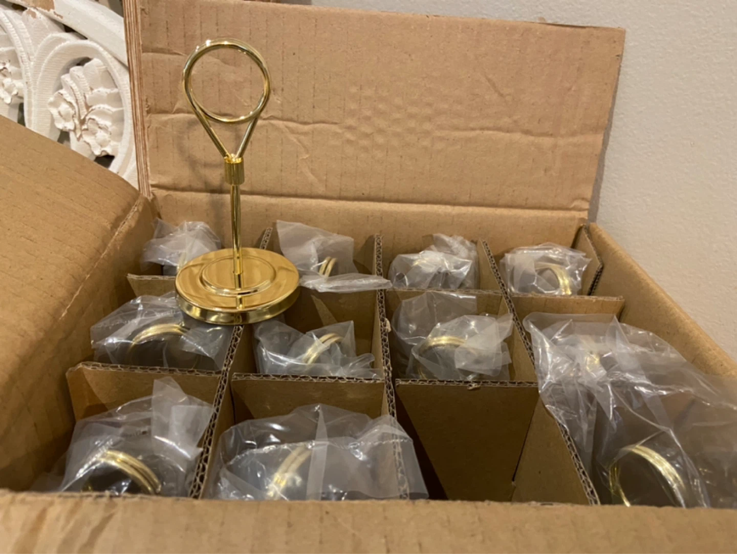 New 12pcs Gold Premium Table Place Card Holders Weighted Base - photo 4