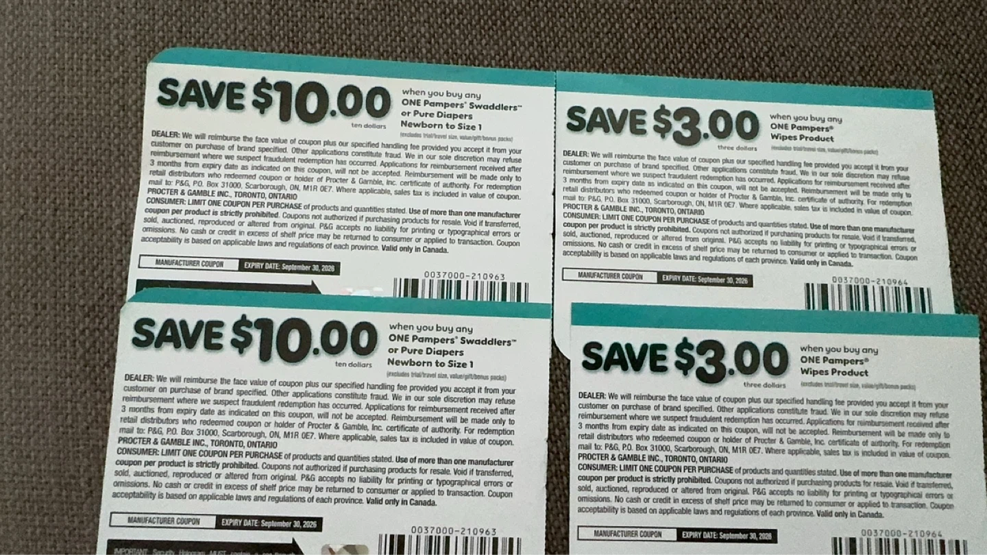 Pampers Swaddlers/Pure Diapers & Wipes Coupons