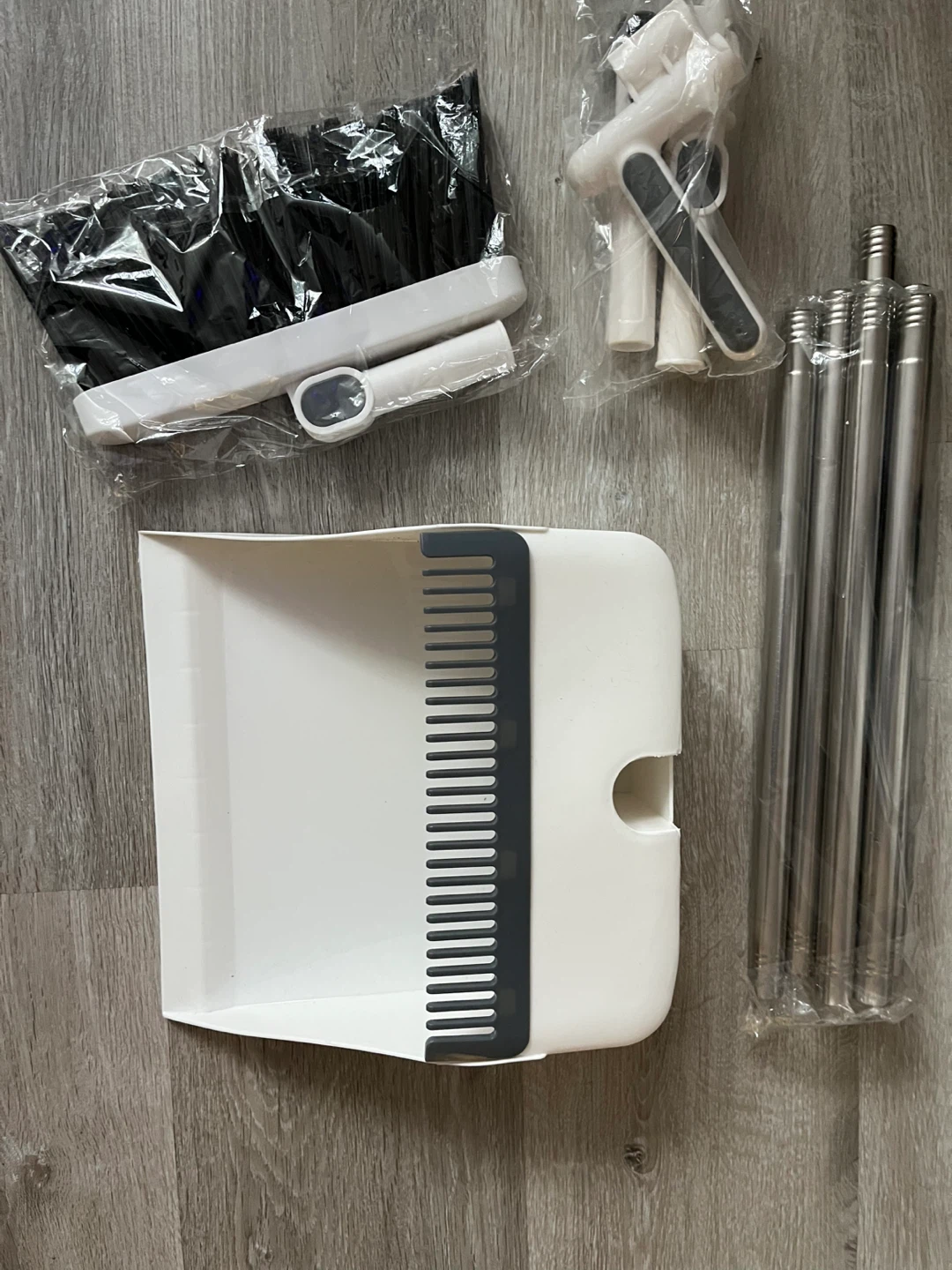 Broom and Dustpan Set with Extendable Handle