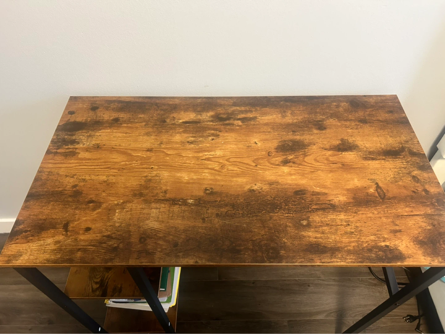 Compact Desk with Shelves - Rustic Brown 35inch - photo 3