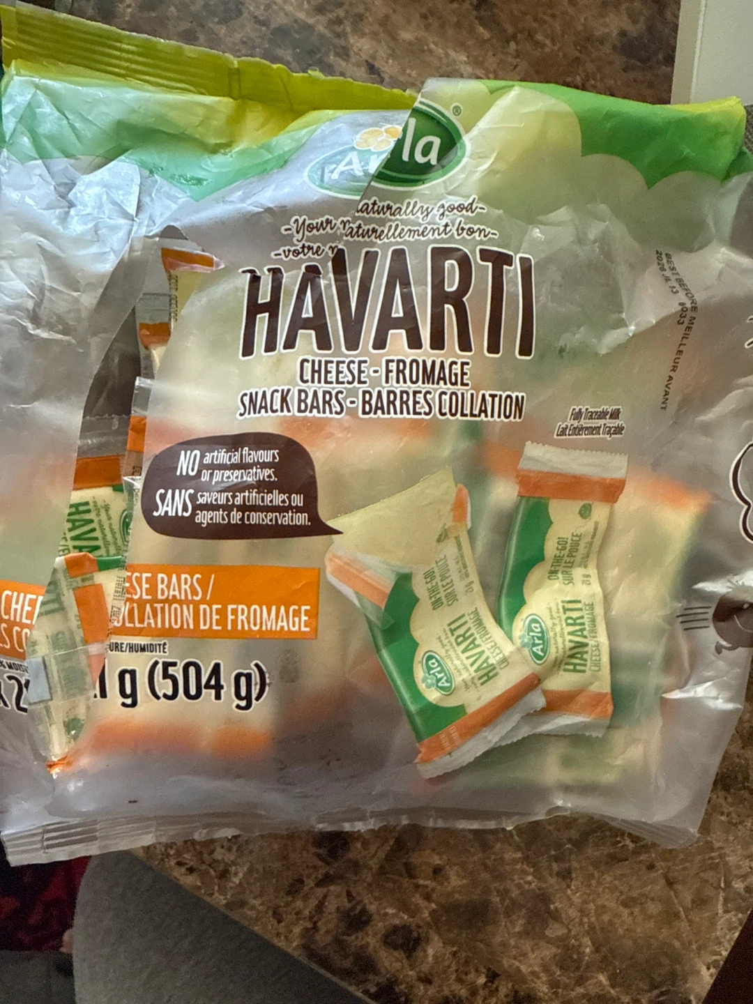Arla Havarti Cheese Snack Bars (504g)