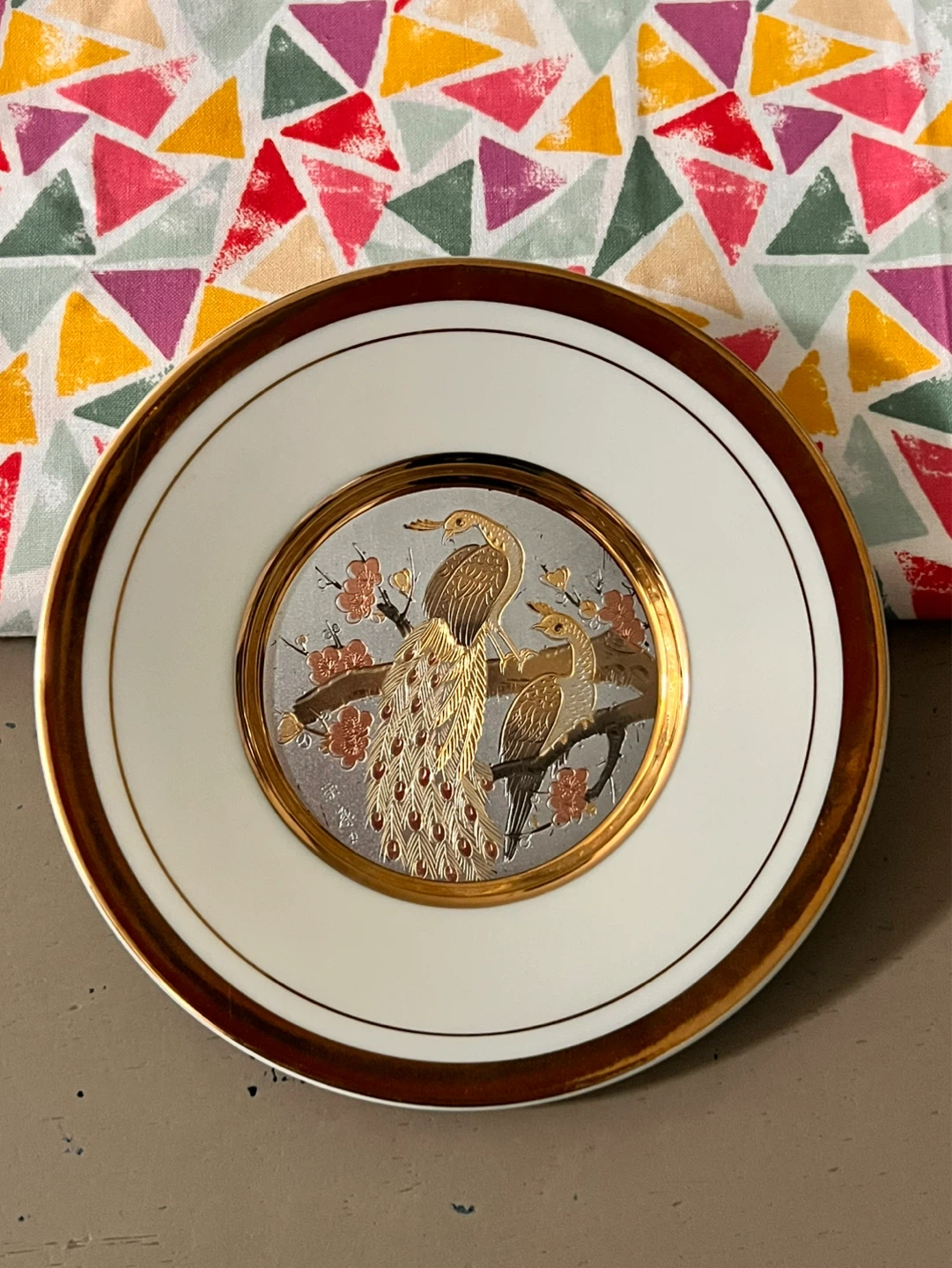 The Art of Chokin Decorative Plate - 24kt Gold Edged