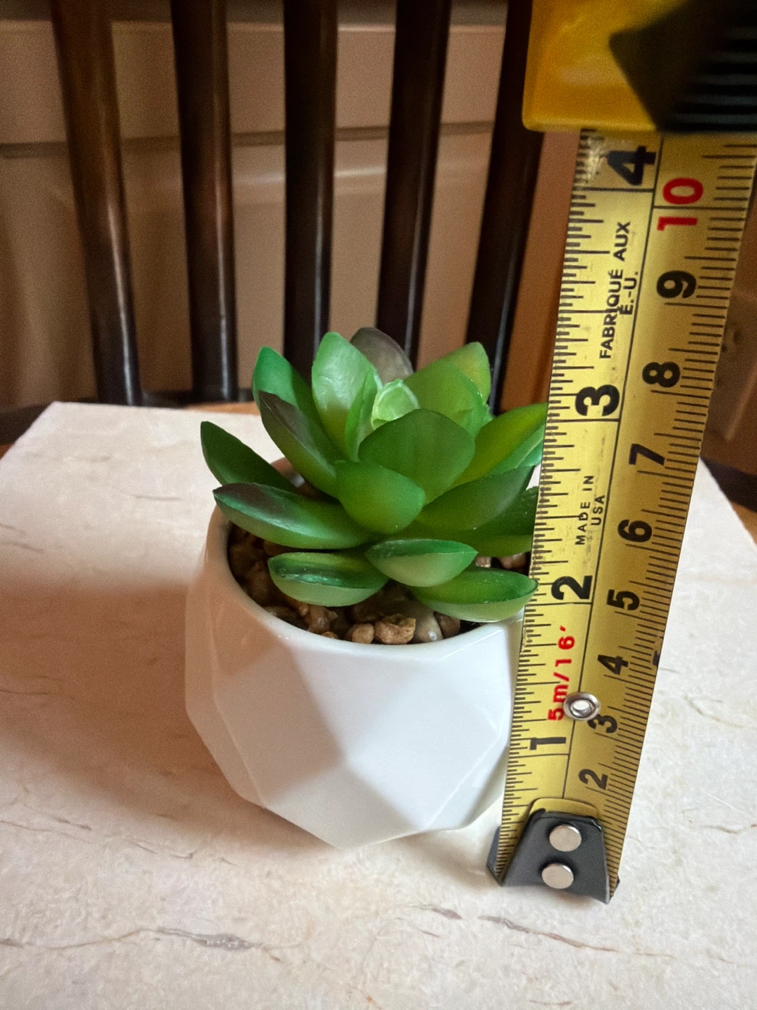 Artificial Succulent in Geometric Planter - photo 5