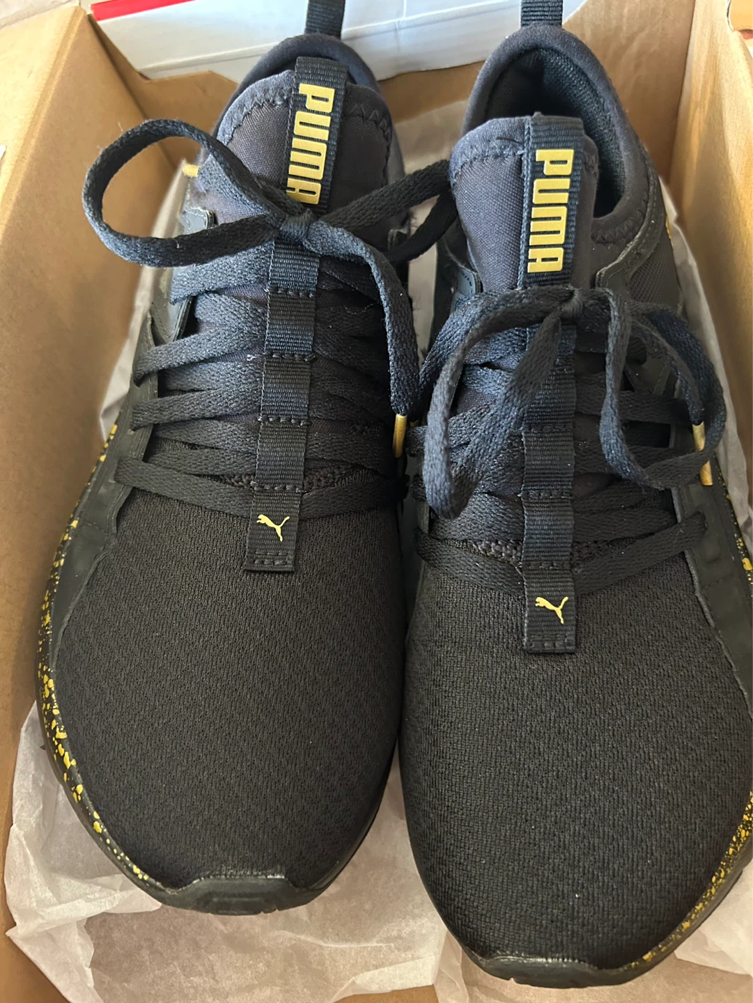 Puma Running Shoes - Black & Gold sz 8 - photo 2