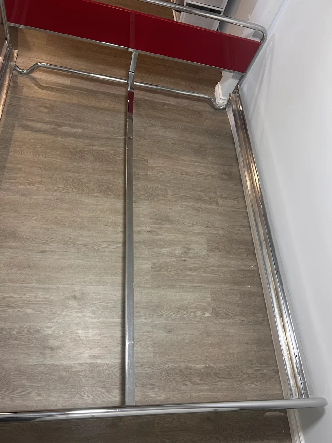 Red and Chrome Bed Frame - photo 3