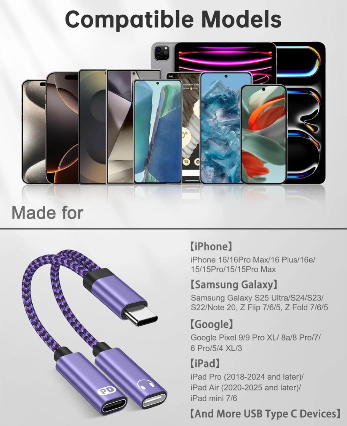 USB-C to Audio and Charging Adapter - photo 5