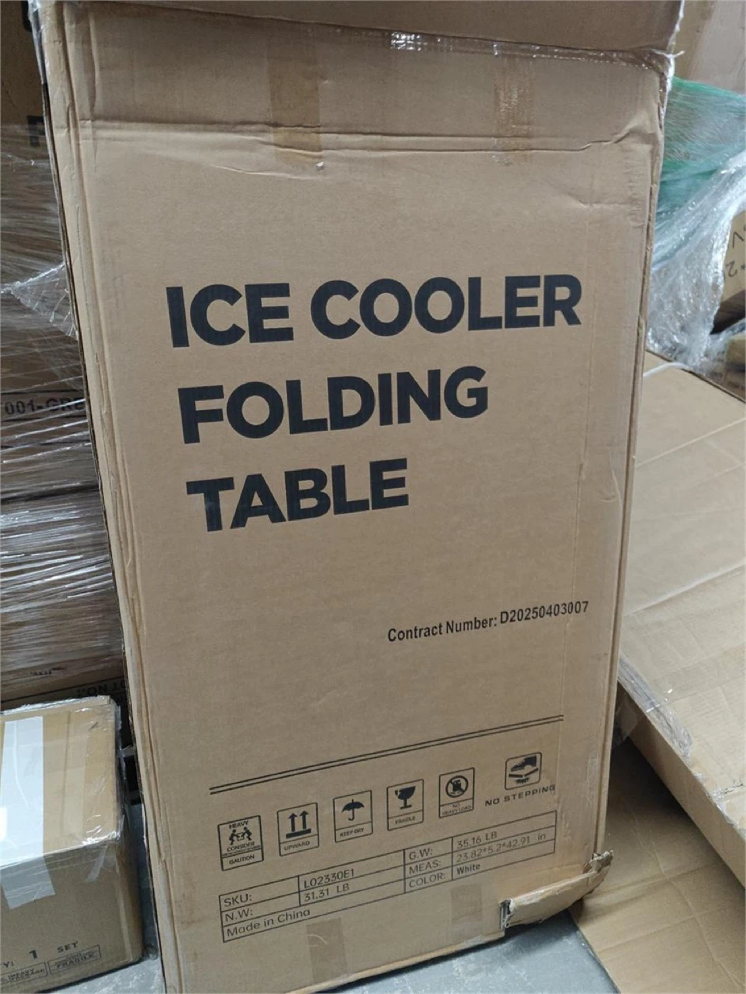Outdoor Ice Cooler Folding Table Set - photo 5