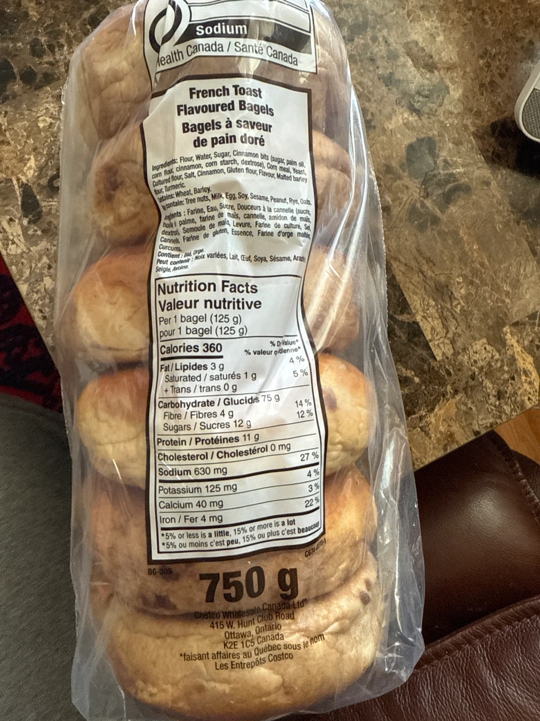 French Toast Flavoured Bagels (750g)