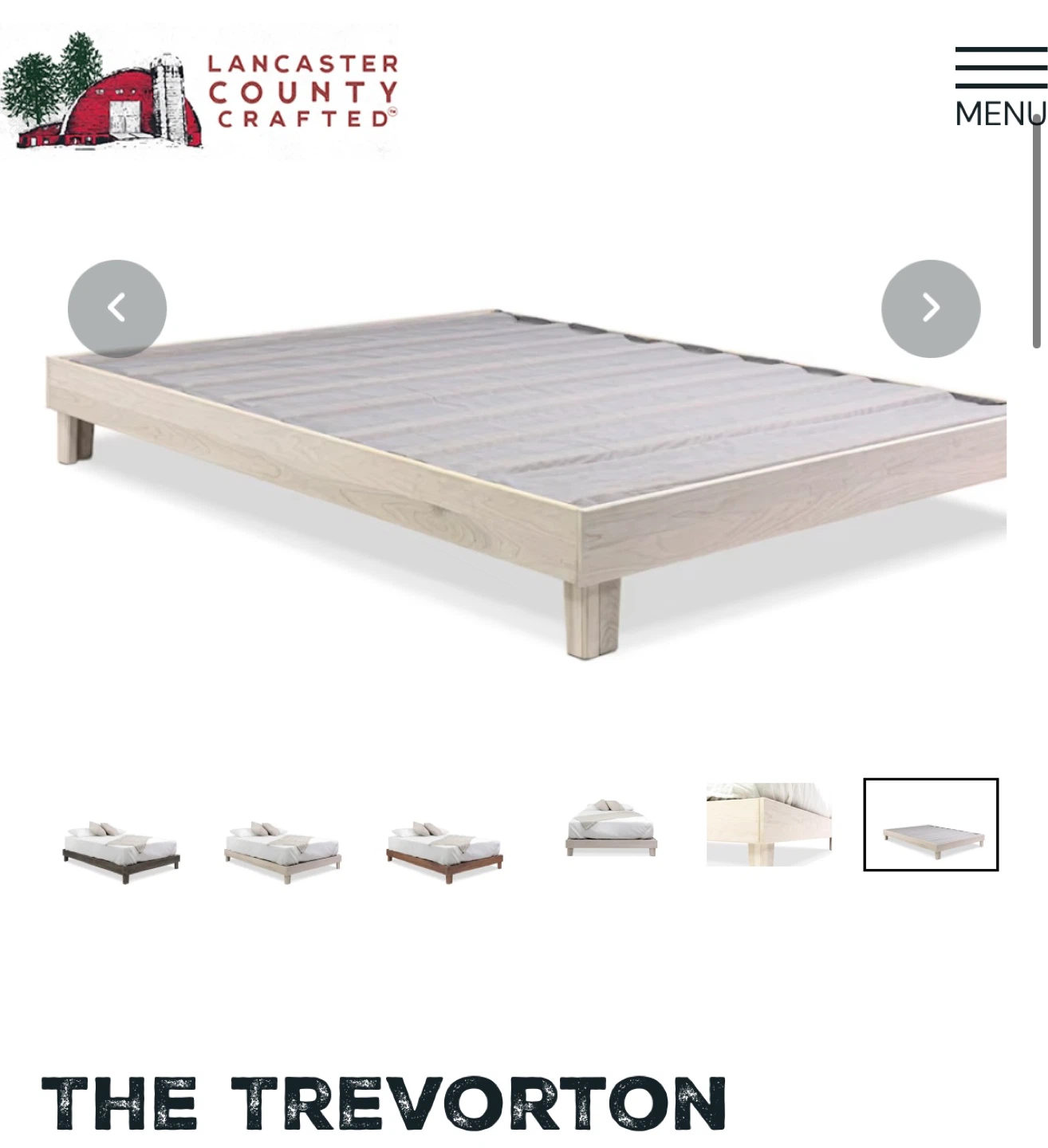 Like New Full size Wood Bed Frame (“tool-free”)