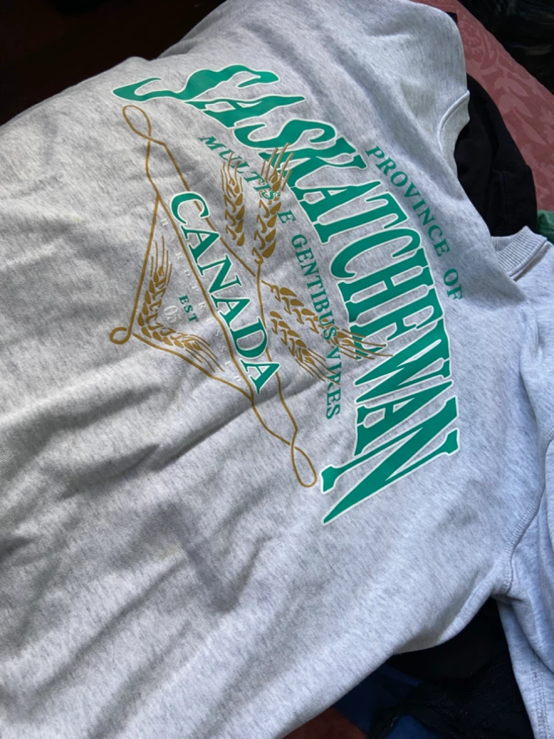 Hard pressed Saskatchewan crew neck