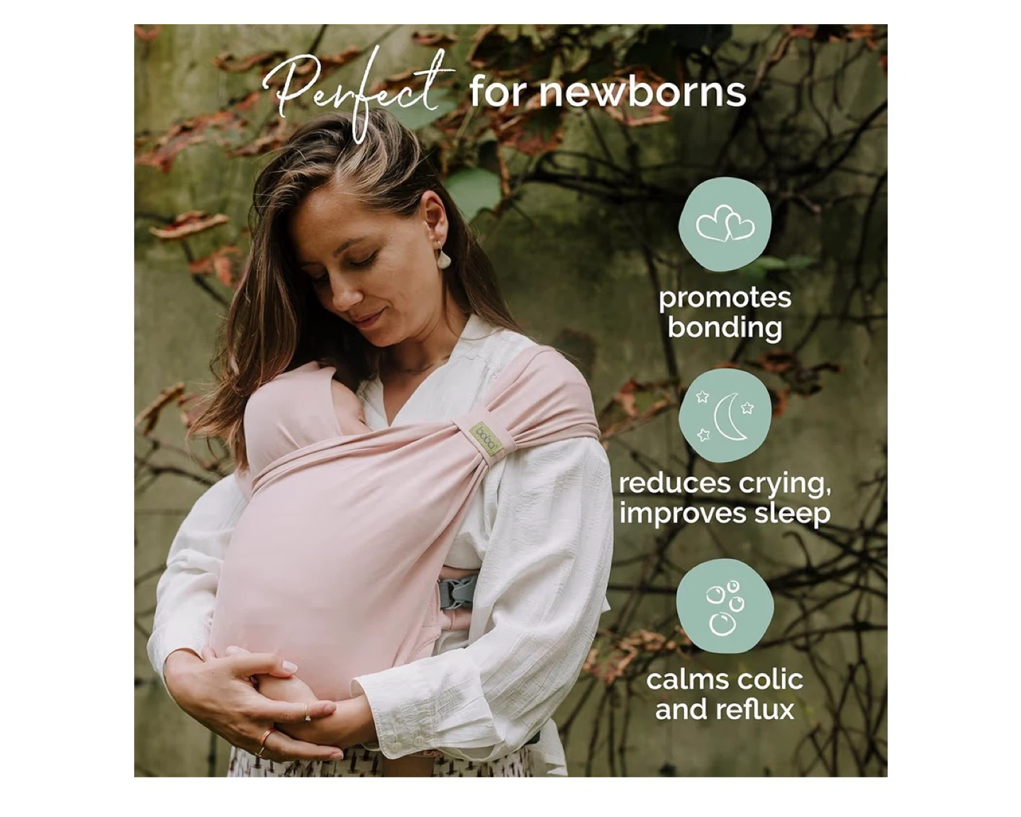 New! Boba Bliss Pre-Wrapped Baby Carrier - Bloom - photo 2