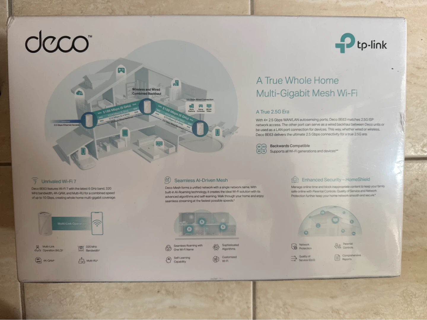 TP-Link Deco BE10000 Whole Home Mesh Wi-Fi 7 System (3-Pack) - photo 2