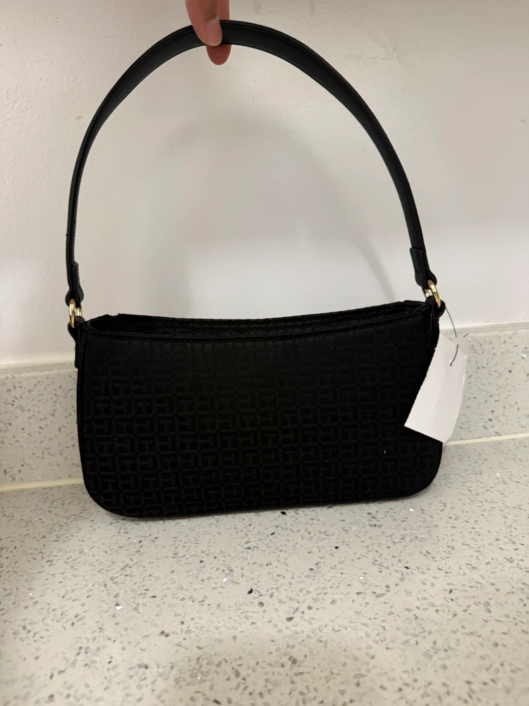 Tommy Hilfiger Black Monogram Shoulder Bag - photo 2