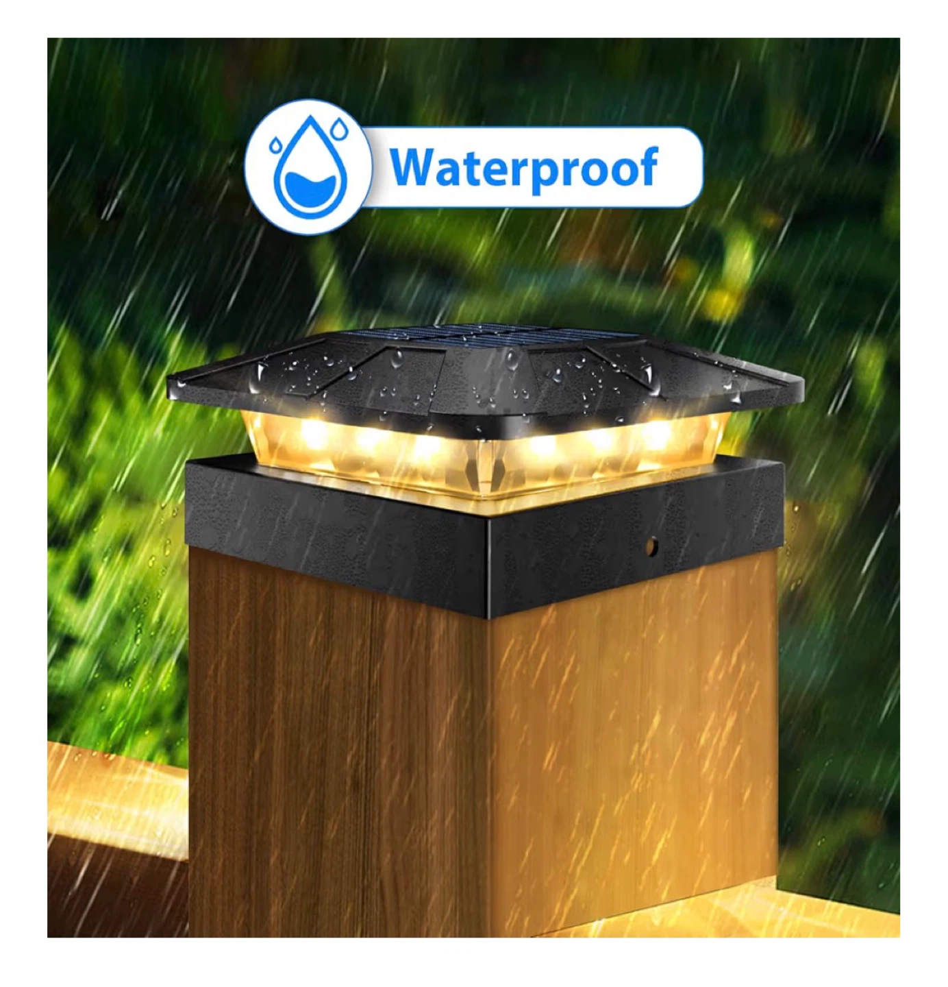 New! Peasur Solar Post Cap Lights - 20 Pack Black - photo 5