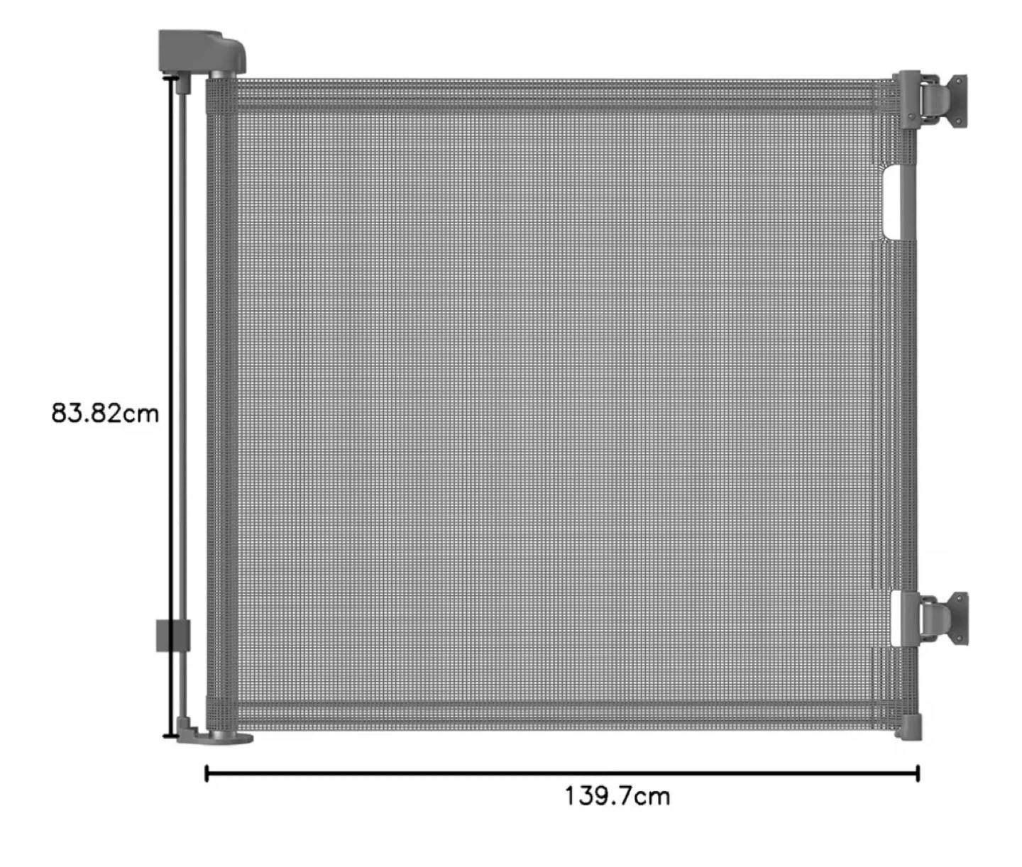 New! DEAR LOV Retractable Baby Gate Mesh Dog Gate - Grey - photo 3