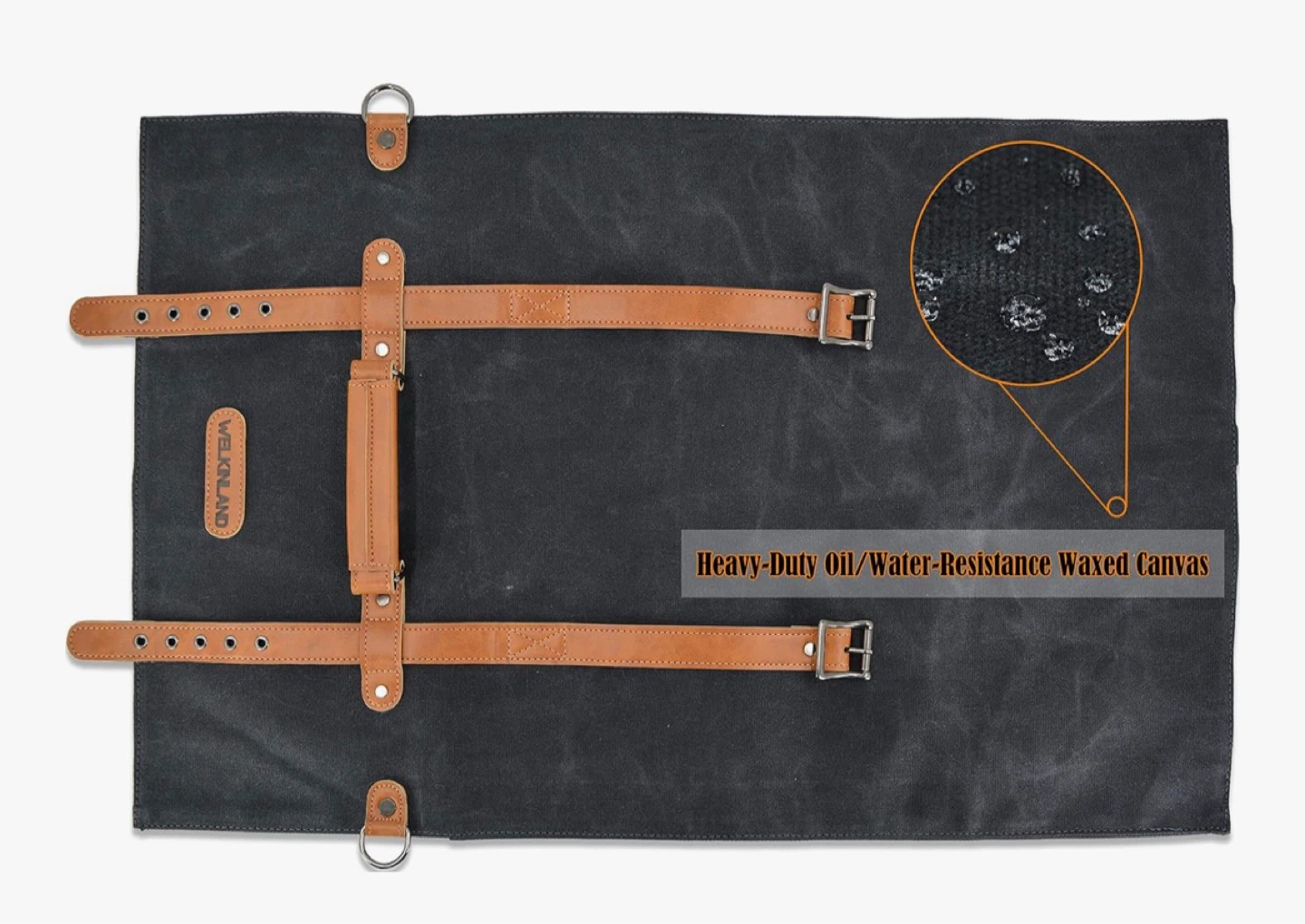 WELKINLAND 14-Pocket Canvas Knife Roll Bag - photo 4