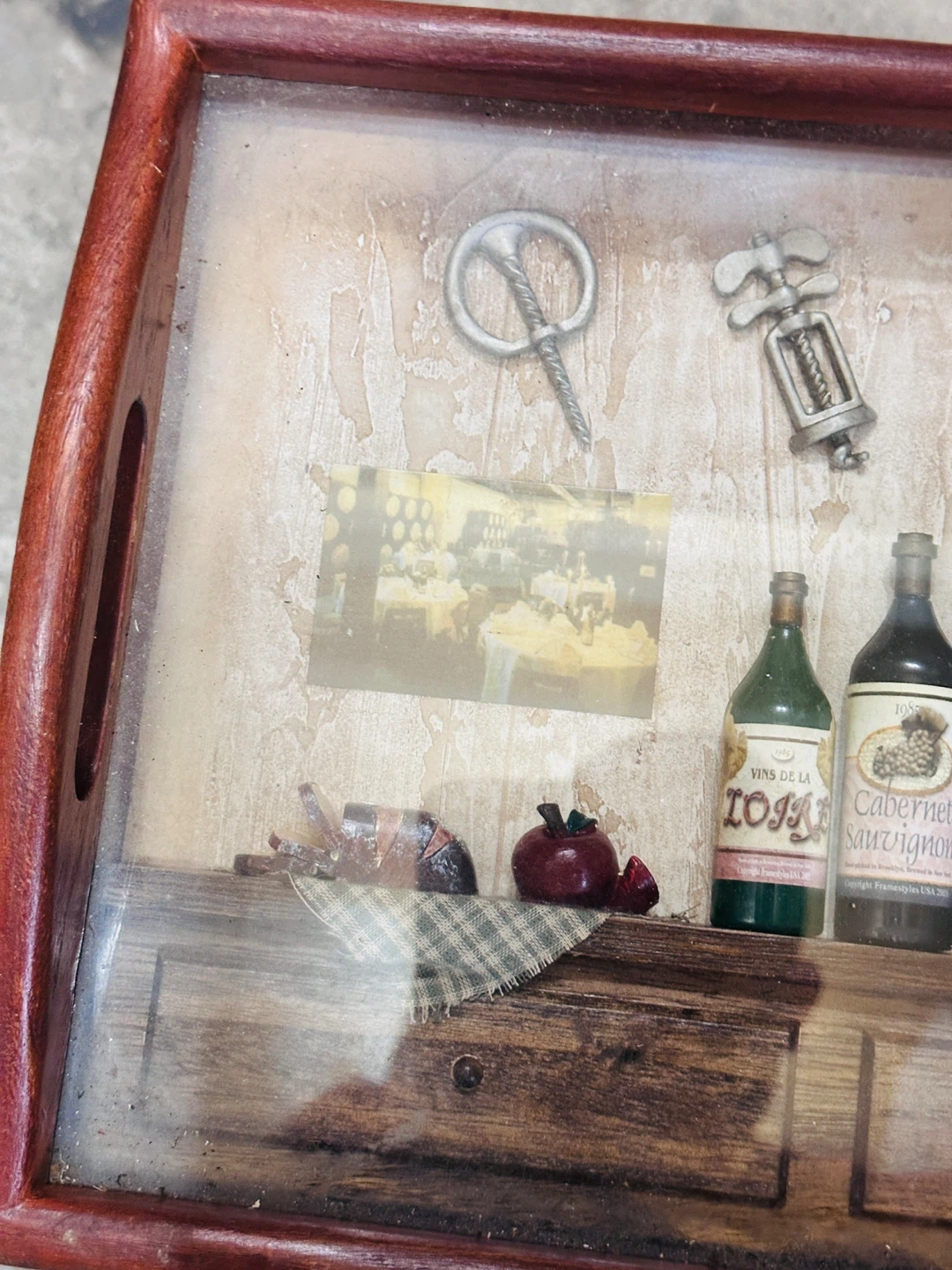 Wine Bottle Wooden Storage Case  Box Holds 3 Bottles Vintage - photo 5