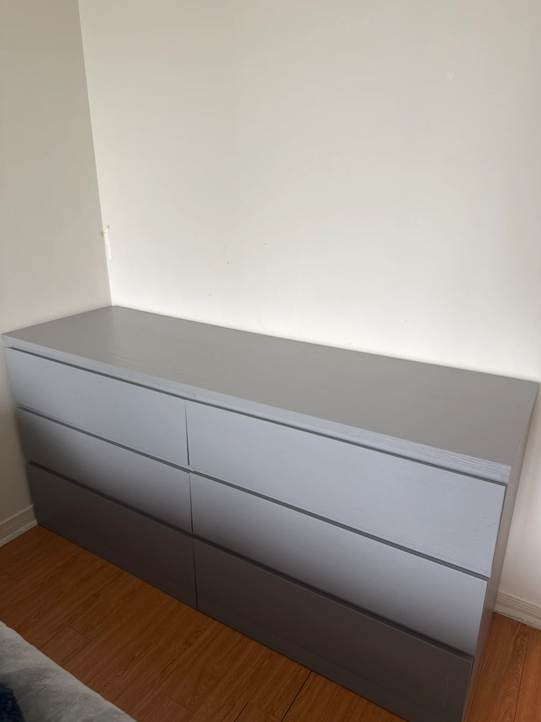 Grey 6-Drawer Dresser and desk